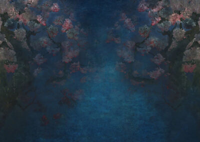 blue floral backdrop