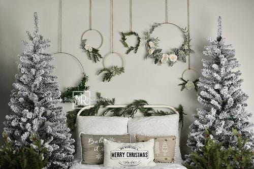 christmas bed backdrop